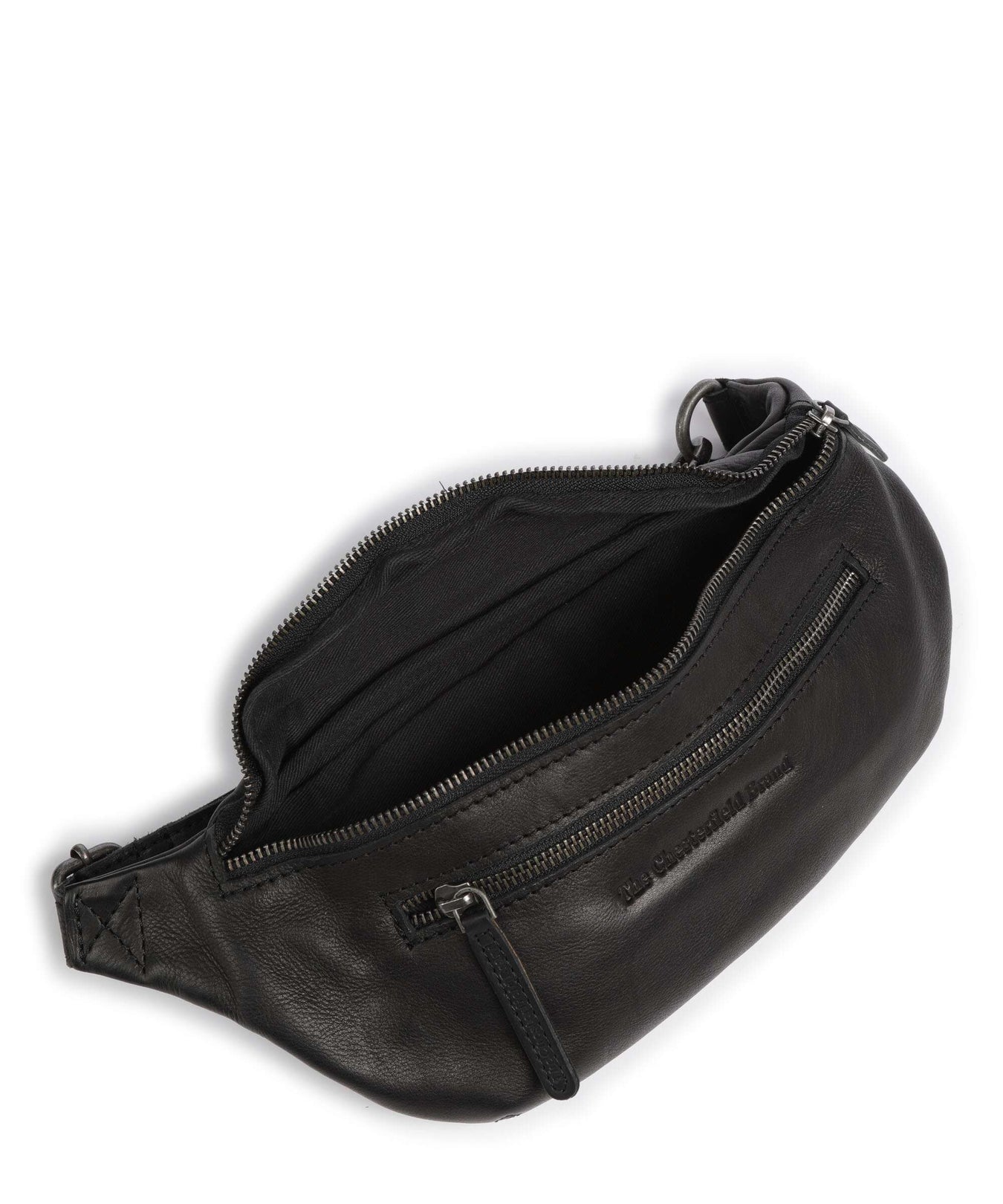 The Chesterfield Brand Washed Waxed Cow Severo Fanny pack black