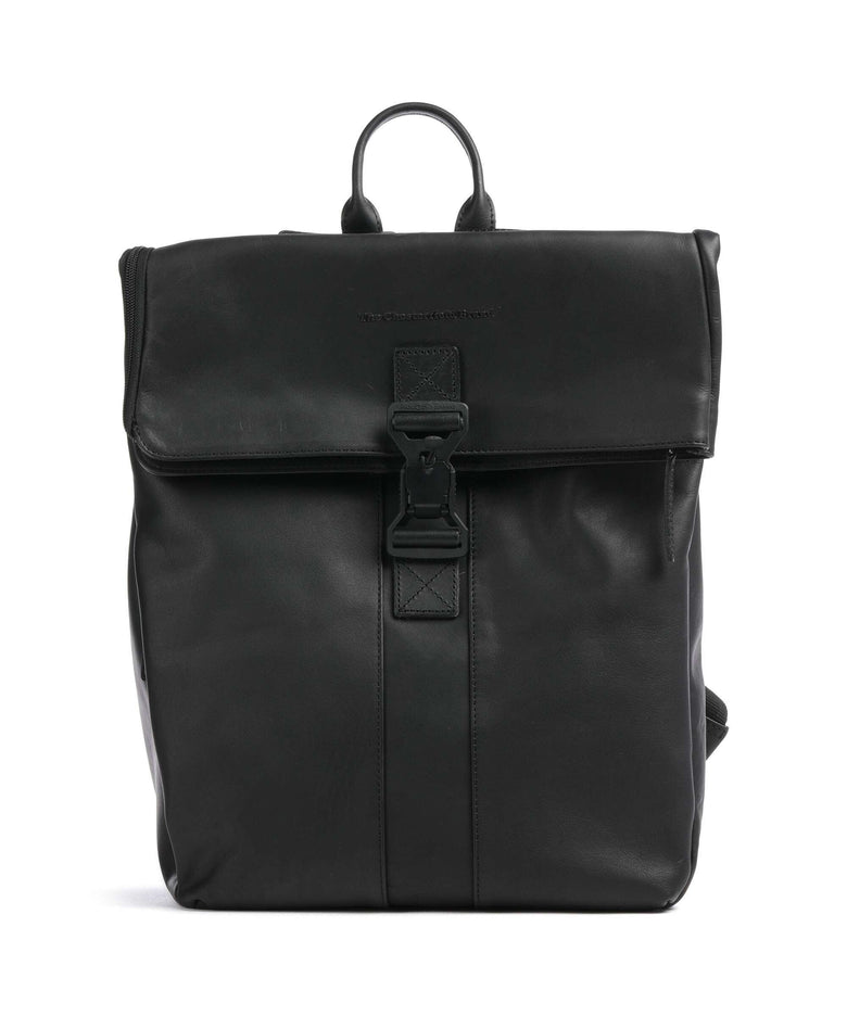 The Chesterfield Brand Cow Wax Pull Up Savona Backpack black