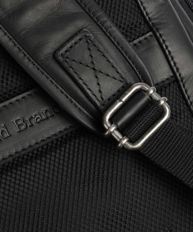 The Chesterfield Brand Cow Wax Pull Up Savona Backpack black