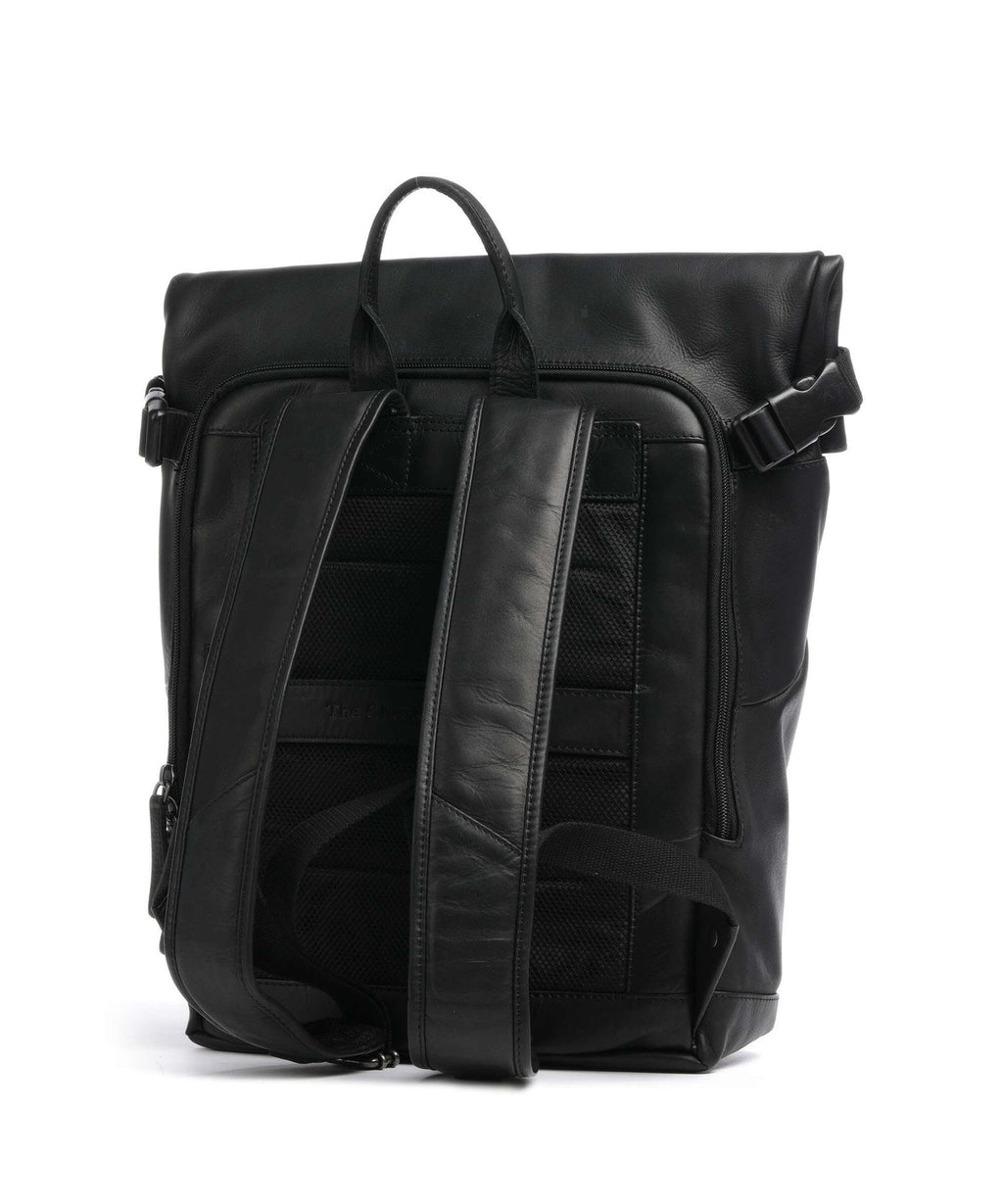 The Chesterfield Brand Cow Wax Pull Up Mazara Backpack black