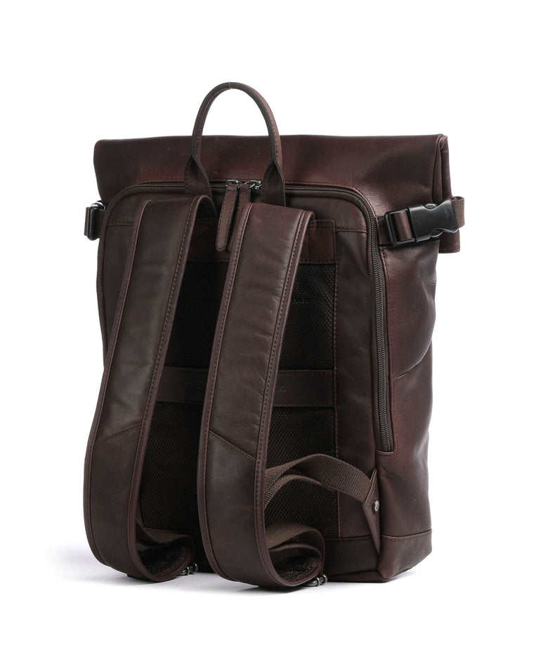 The Chesterfield Brand Cow Wax Pull Up Mazara Backpack brown