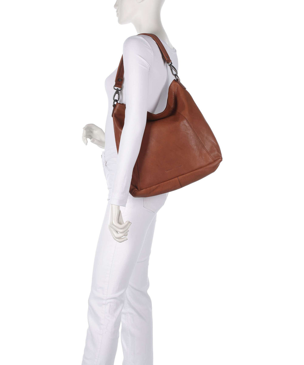 The Chesterfield Brand Washed Waxed Cow Sintra Hobo bag cognac