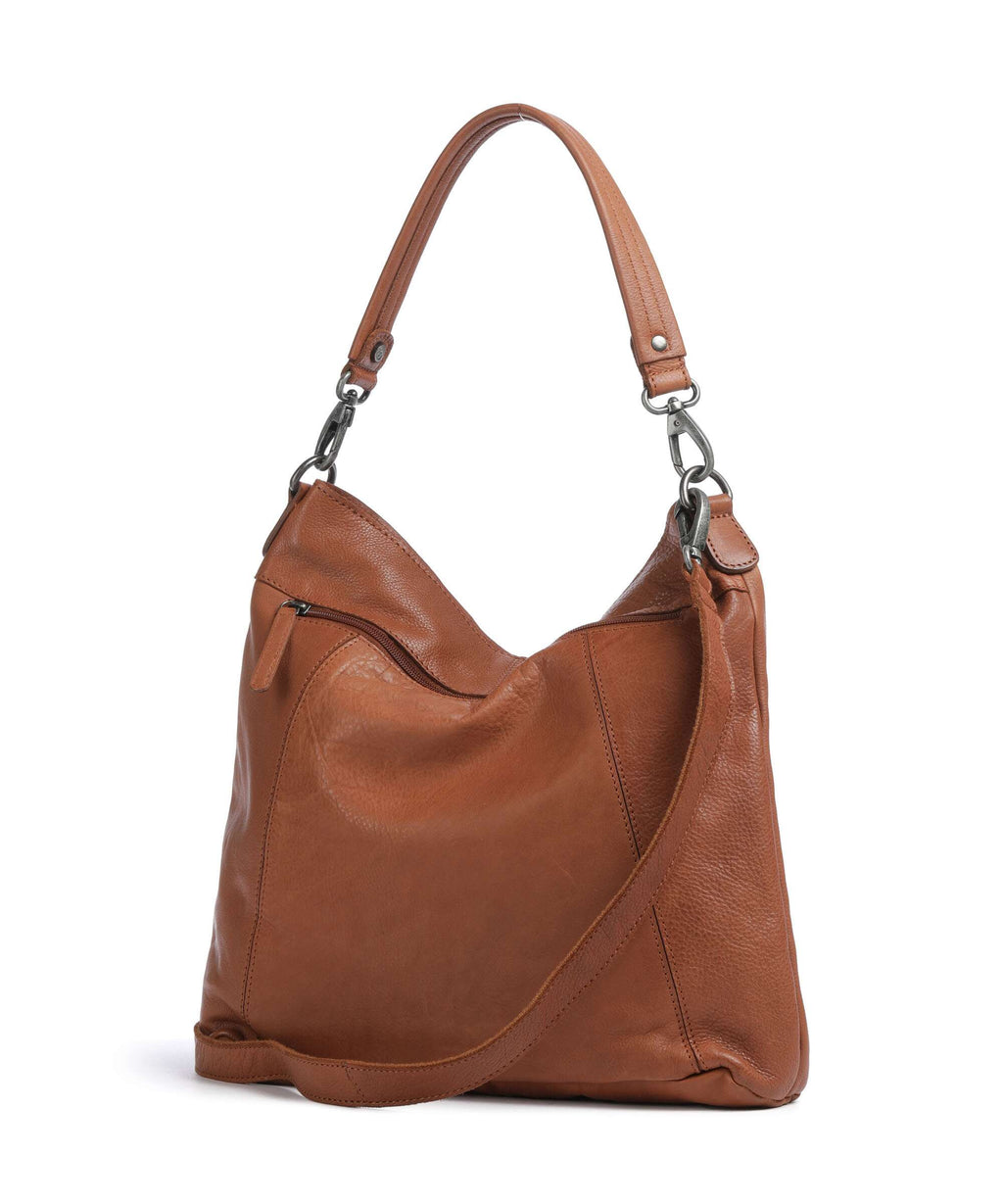 The Chesterfield Brand Washed Waxed Cow Sintra Hobo bag cognac