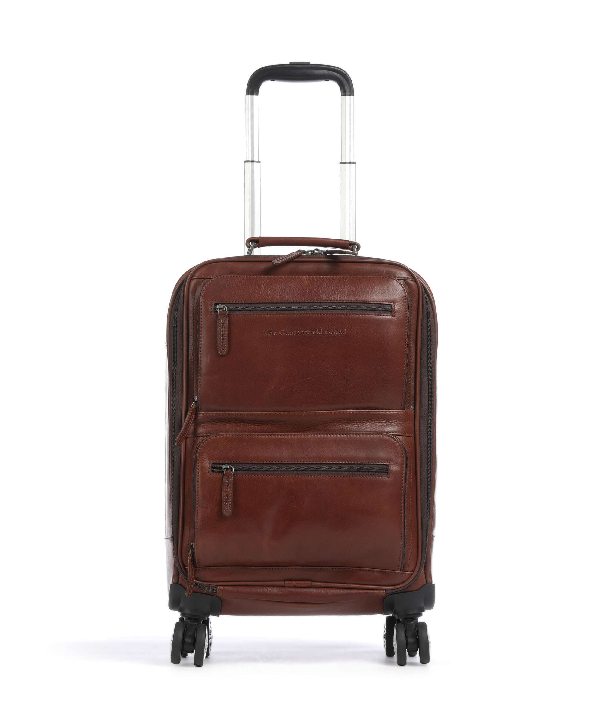 The Chesterfield Brand Cow Wax Pull Up San Marino Spinner (4 wheels) cognac