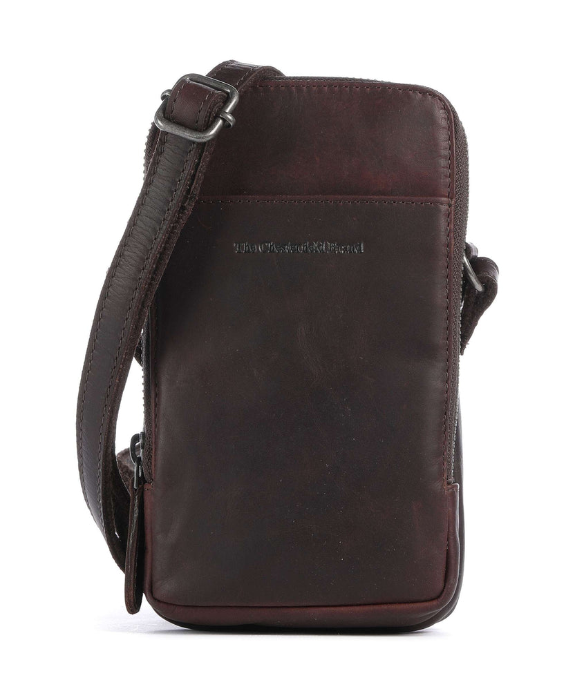 The Chesterfield Brand Cow Wax Pull Up Alesund Phone bag brown