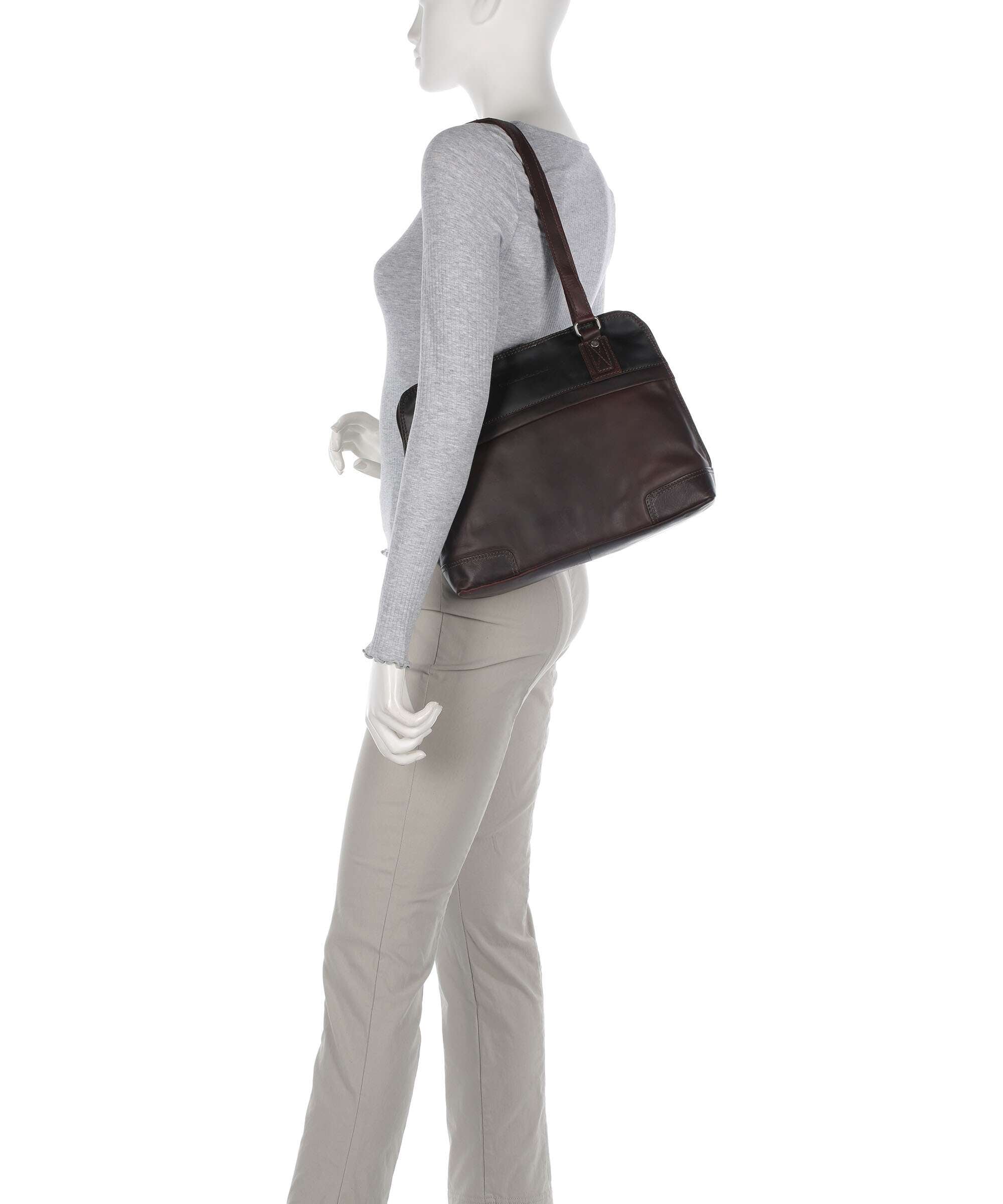 The Chesterfield Brand Cow Wax Pull Up Belgrado Shoulder bag brown