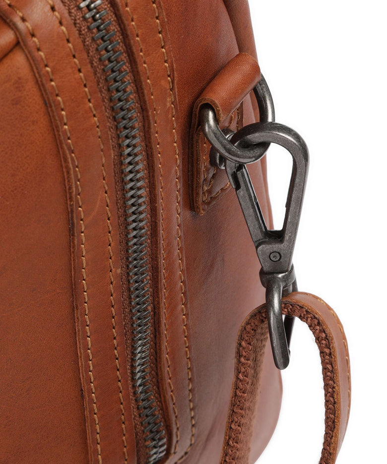 The Chesterfield Brand Cow Wax Pull Up Langton Handbag cognac