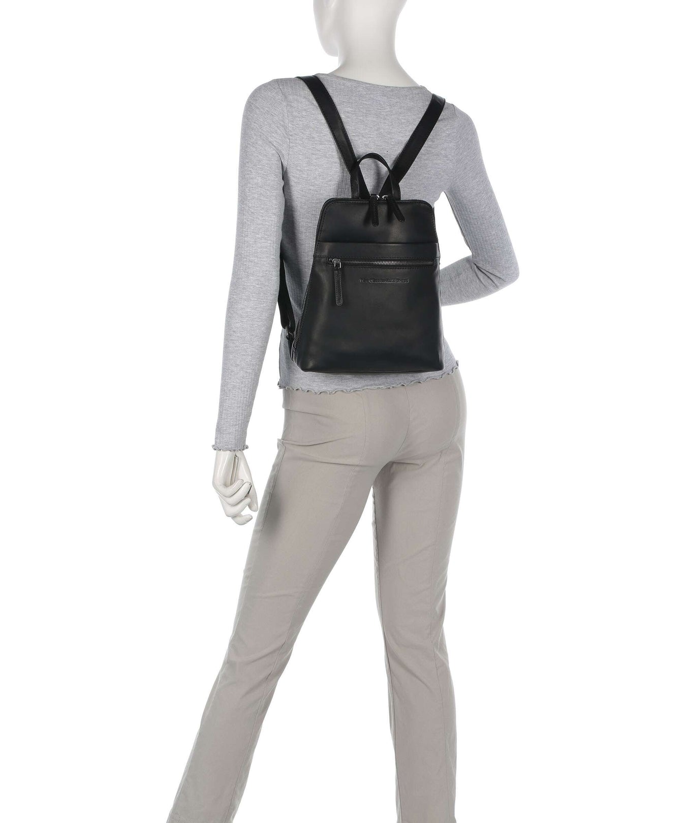 The Chesterfield Brand Cow Wax Pull Up Linford Backpack black