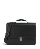 The Chesterfield Brand Cow Wax Pull Up Glenwood Briefcase black