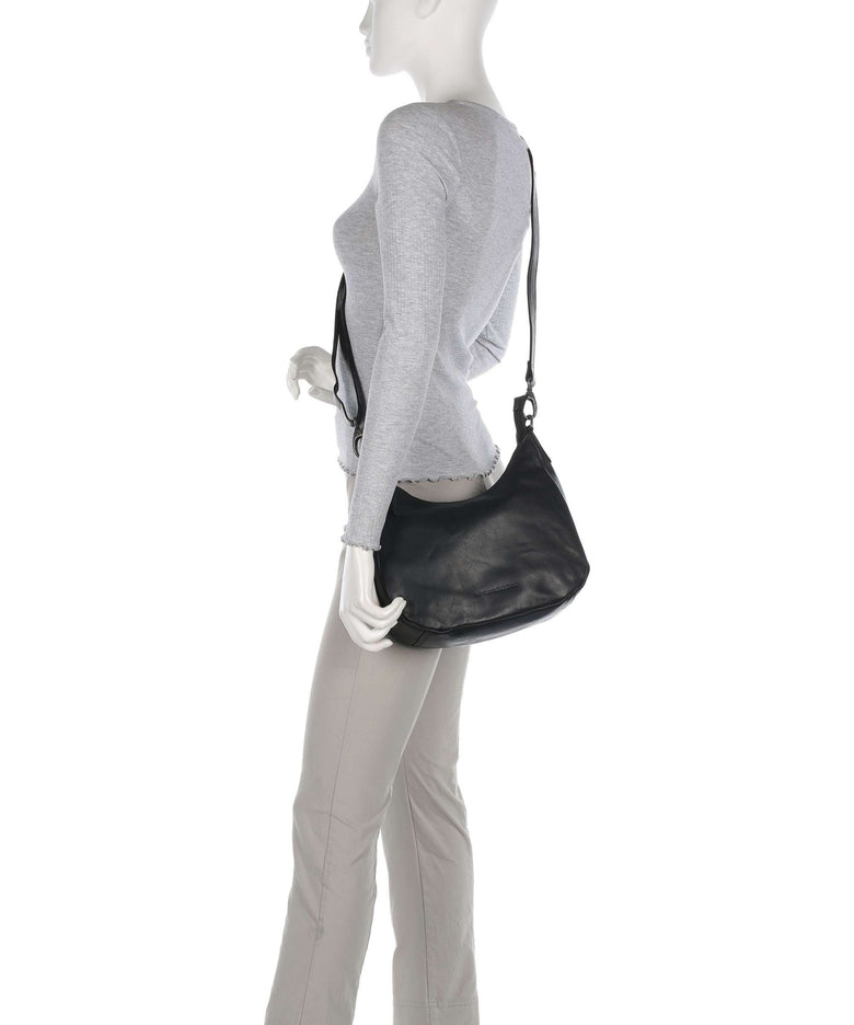 The Chesterfield Brand Cow Wax Pull Up Alexandria Shoulder bag black