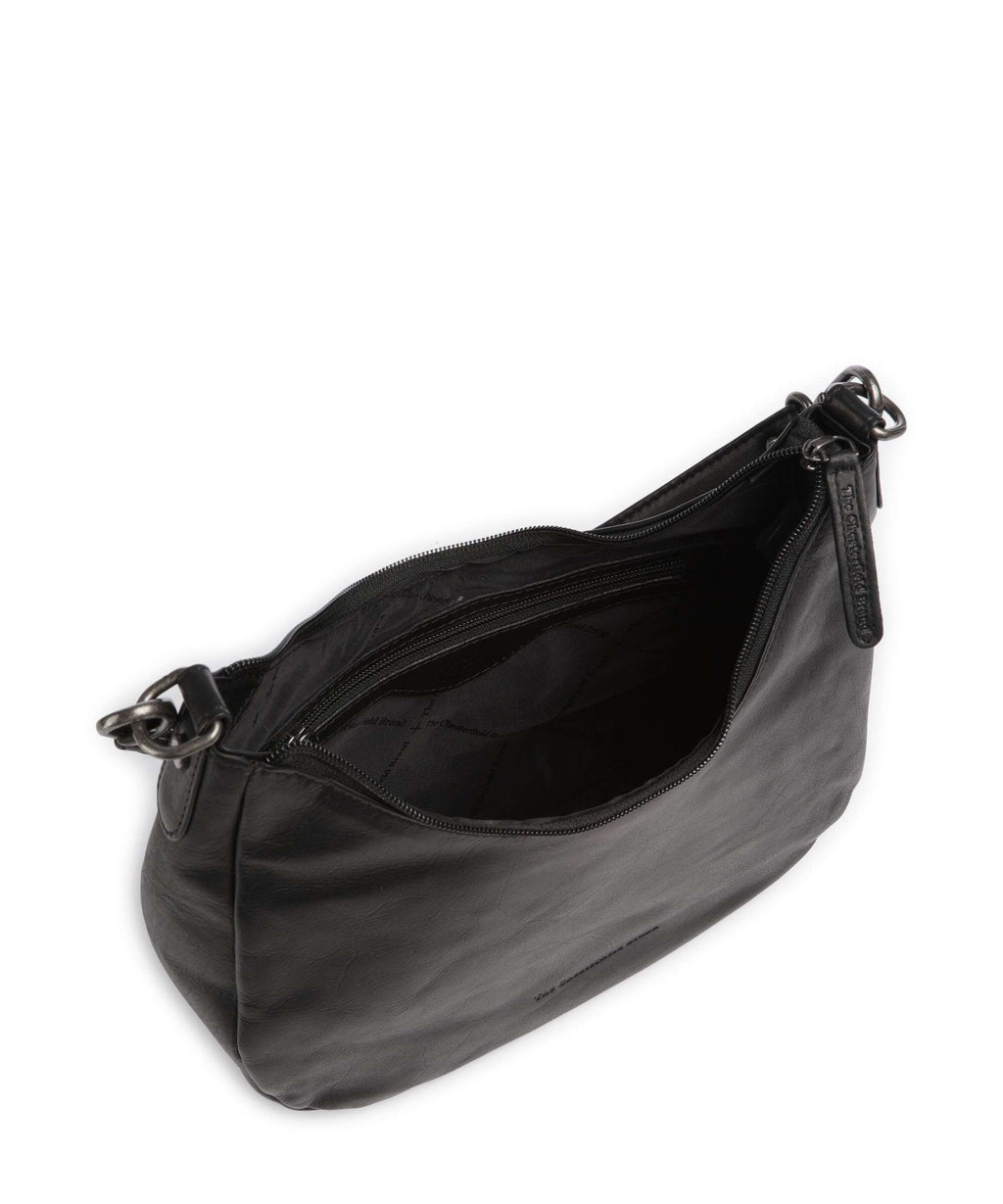 The Chesterfield Brand Cow Wax Pull Up Alexandria Shoulder bag black