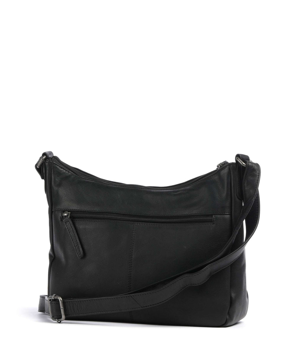 The Chesterfield Brand Cow Wax Pull Up Loraine Crossbody bag black