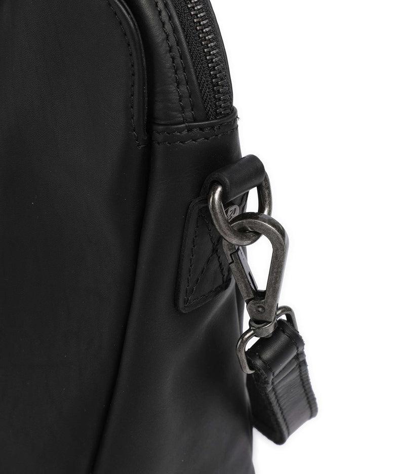 The Chesterfield Brand Cow Wax Pull Up Pretoria Shoulder bag black