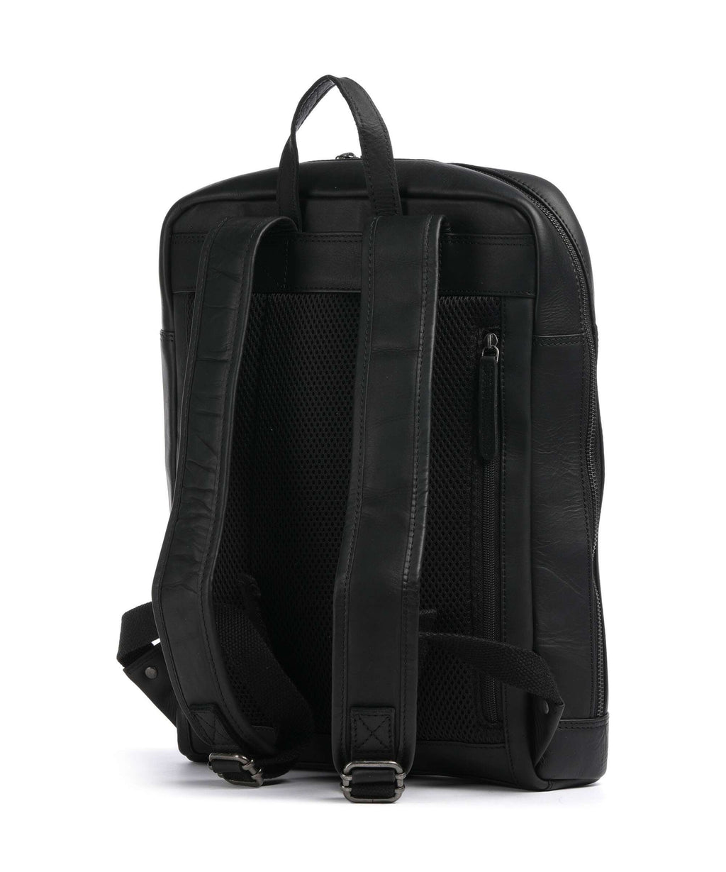 The Chesterfield Brand Cow Wax Pull Up Jasper Backpack black