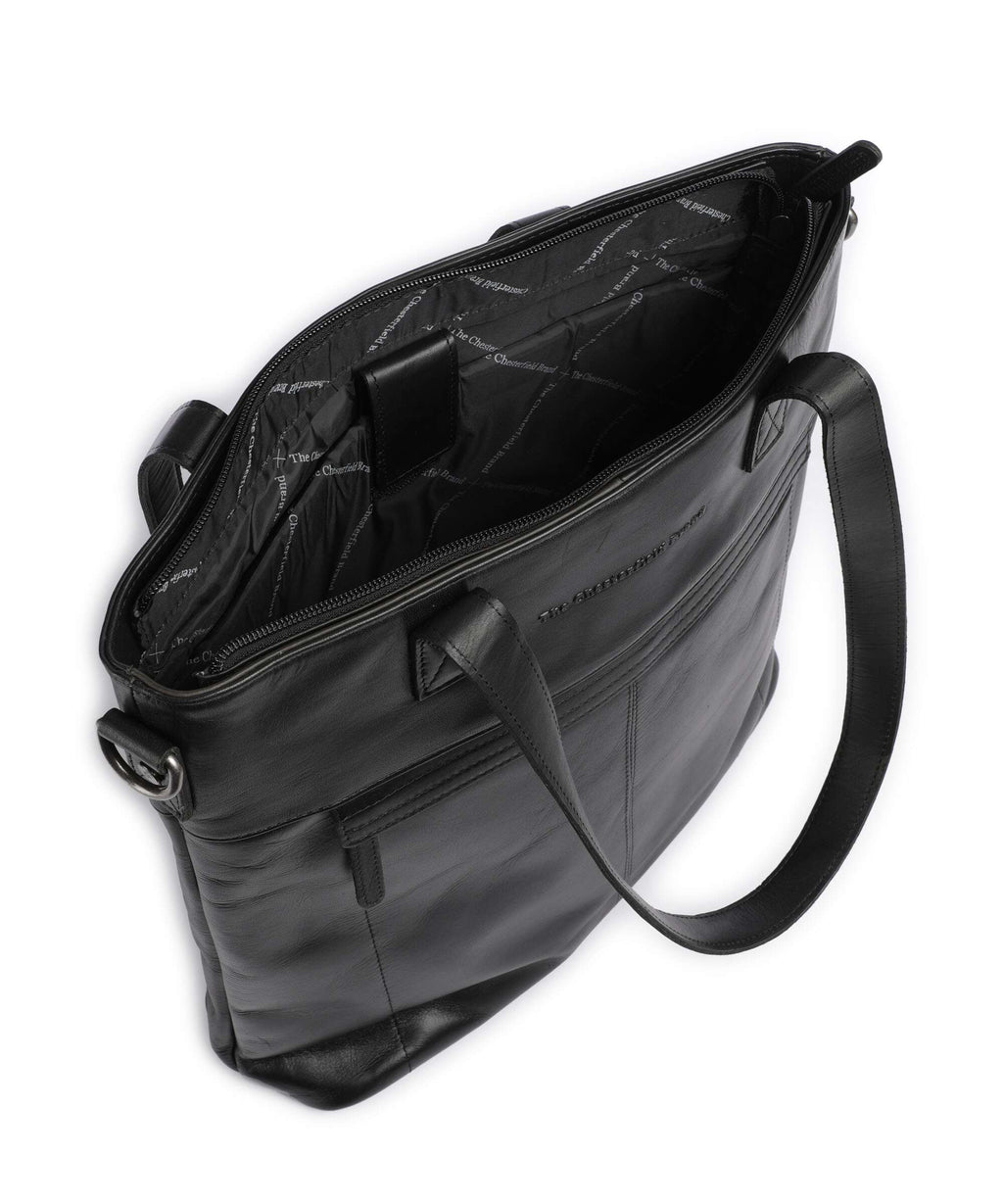 The Chesterfield Brand Cow Wax Pull Up Nunavik Tote bag black