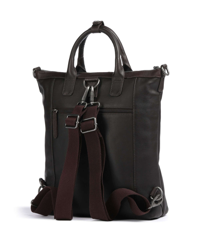 The Chesterfield Brand Cow Wax Pull Up Luisa Backpack bag brown