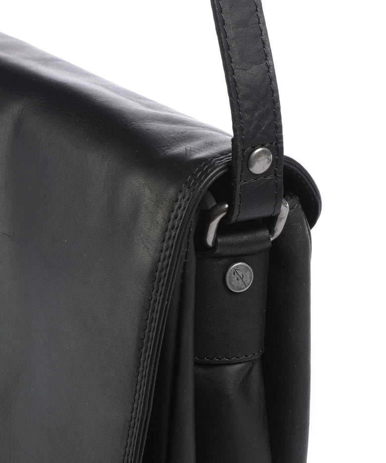 The Chesterfield Brand Wax Pull Up Cow Laverton Crossbody bag black