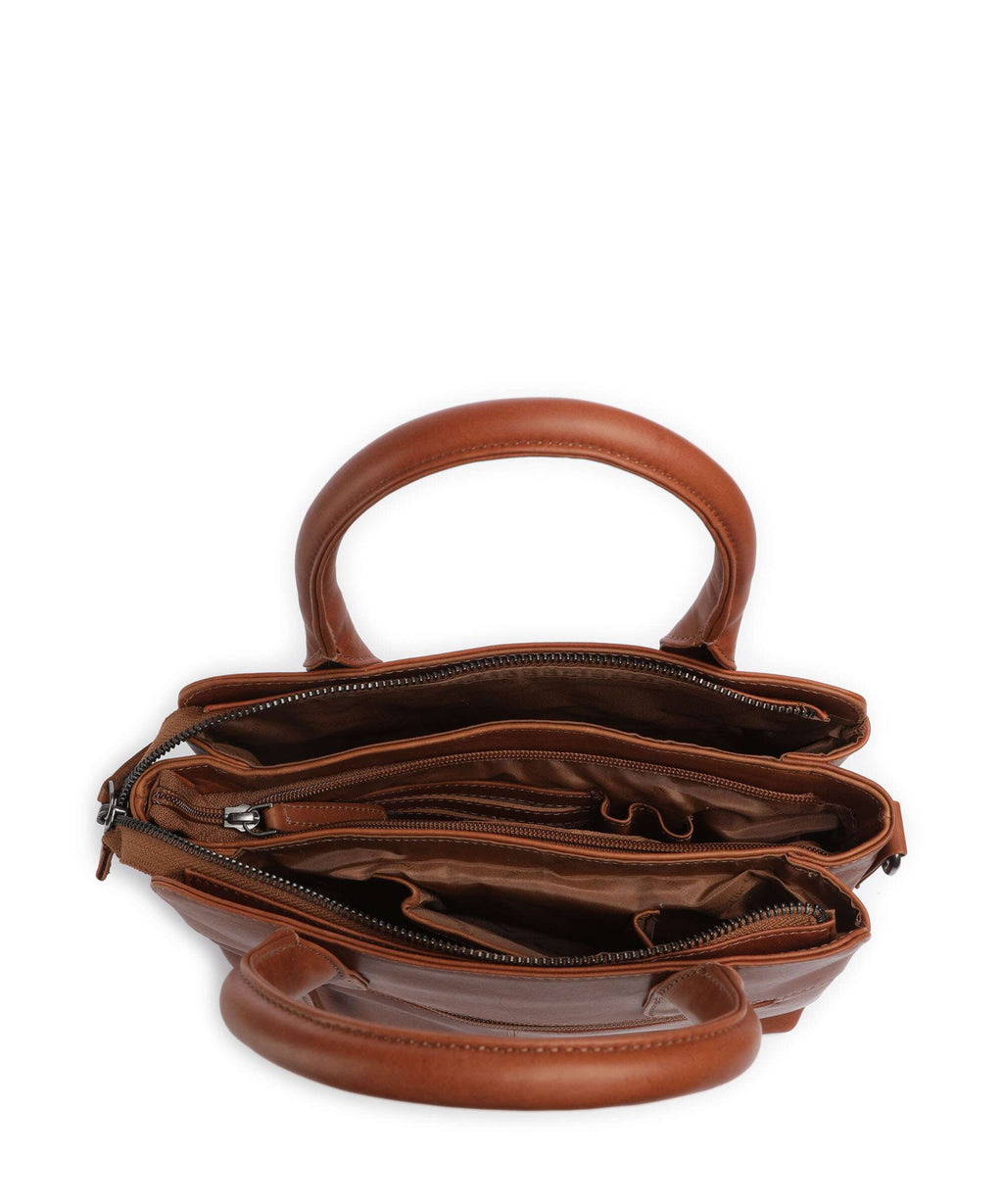 The Chesterfield Brand Wax Pull Up Cow Hermosa Handbag cognac