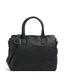 The Chesterfield Brand Wax Pull Up Cow Valmonte Handbag black