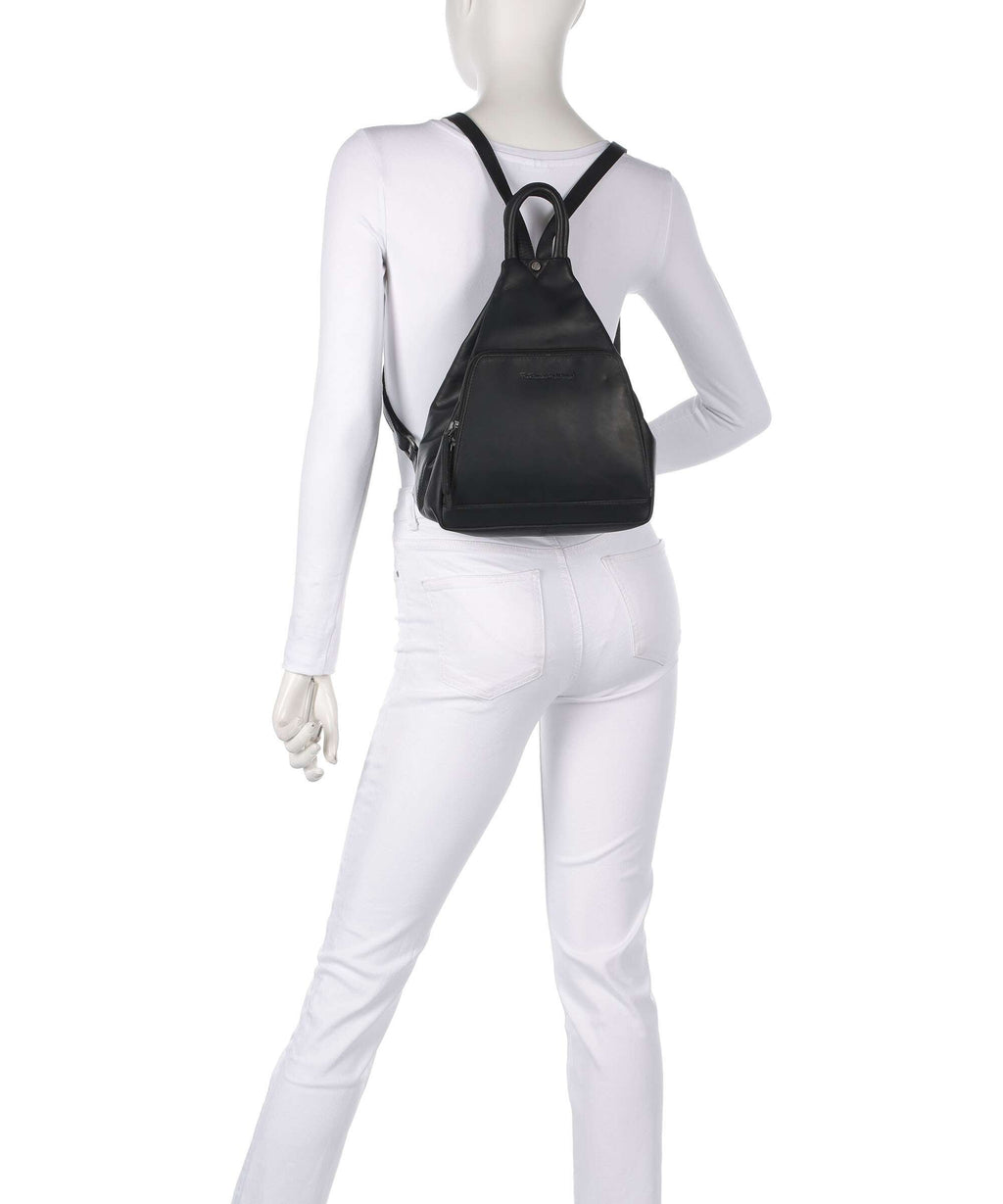 The Chesterfield Brand Wax Pull Up Cow Howard Backpack black