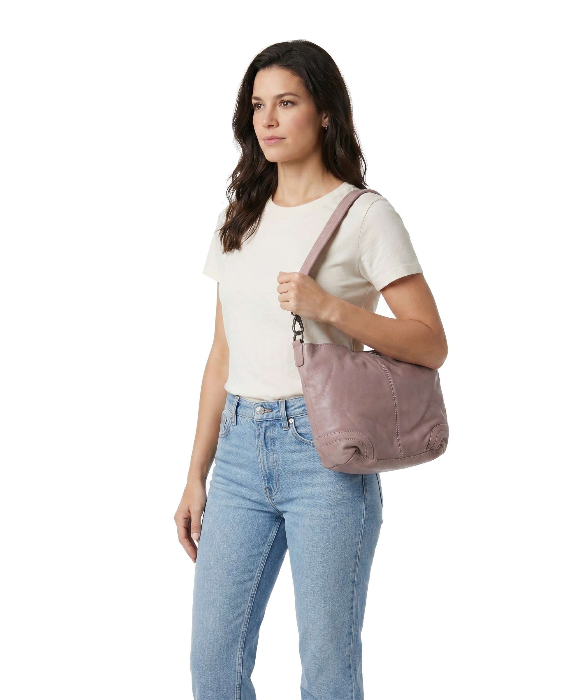 The Chesterfield Brand Washed Waxed Cow Lucy Shoulder bag lavender lilac