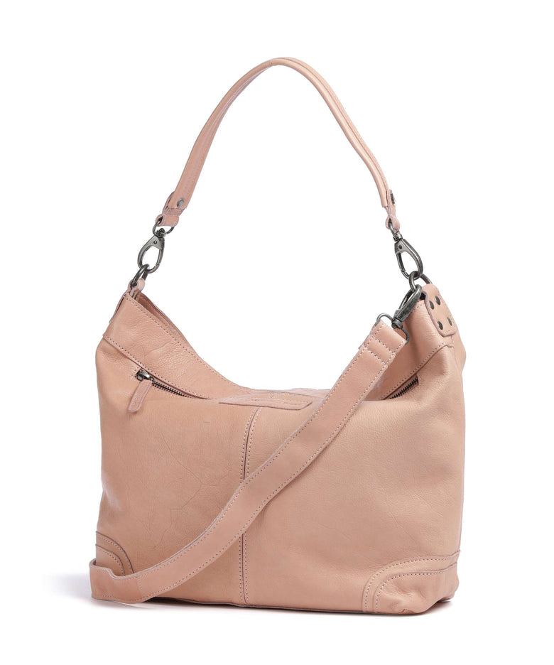 The Chesterfield Brand Washed Waxed Cow Bolivia Hobo bag vintage rose