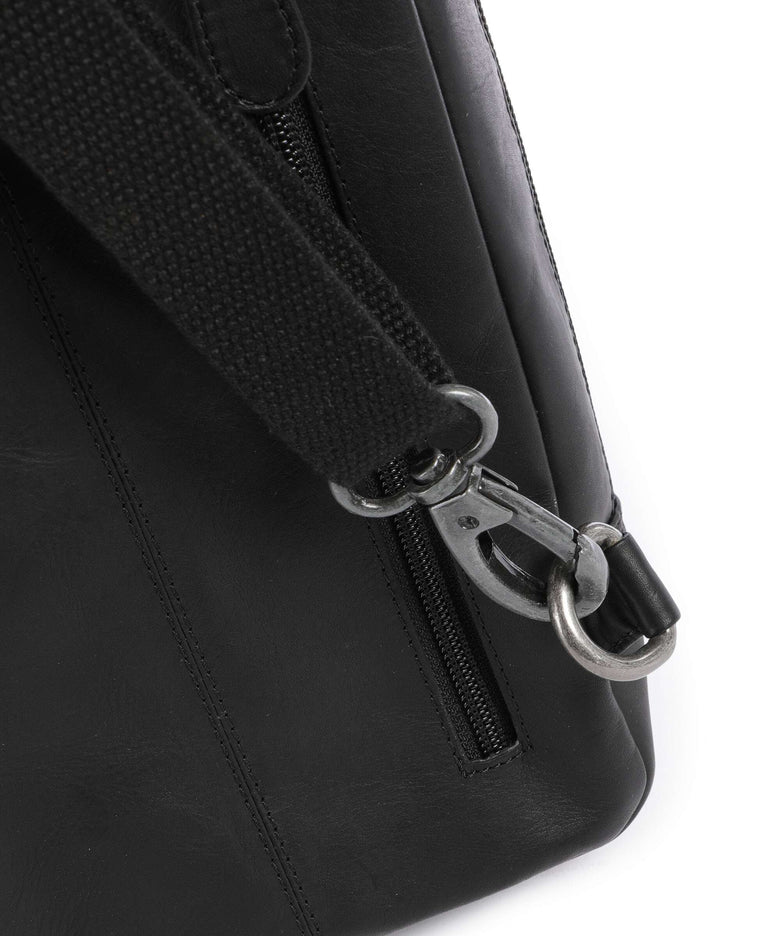 The Chesterfield Brand Wax Pull Up Cow Turelle Sling bag black