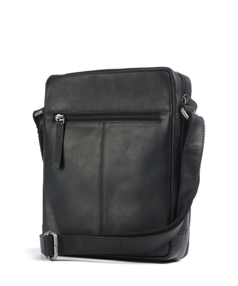 The Chesterfield Brand Wax Pull Up Cow Montira Crossbody bag black