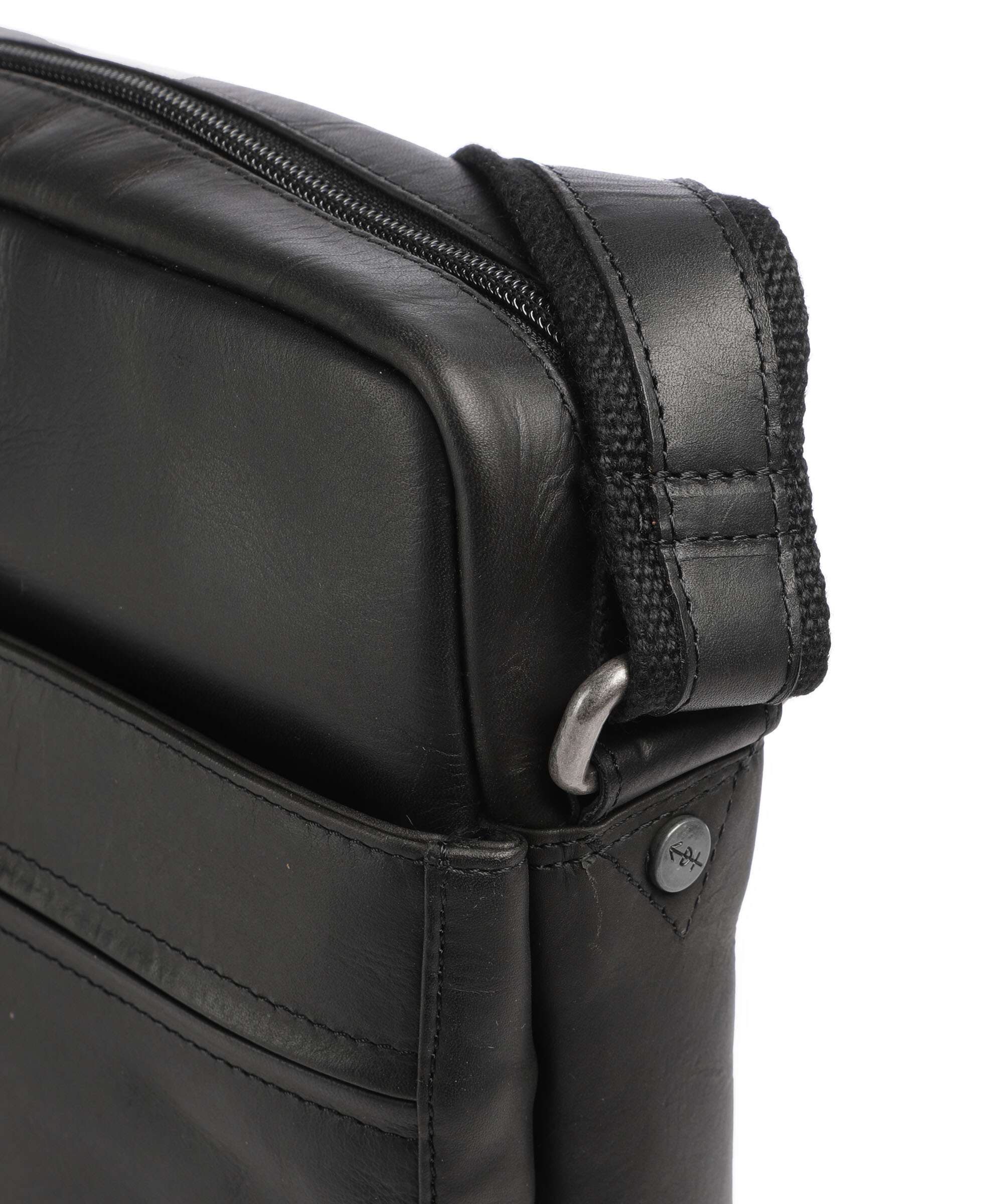 The Chesterfield Brand Wax Pull Up Cow Anzora Crossbody bag black