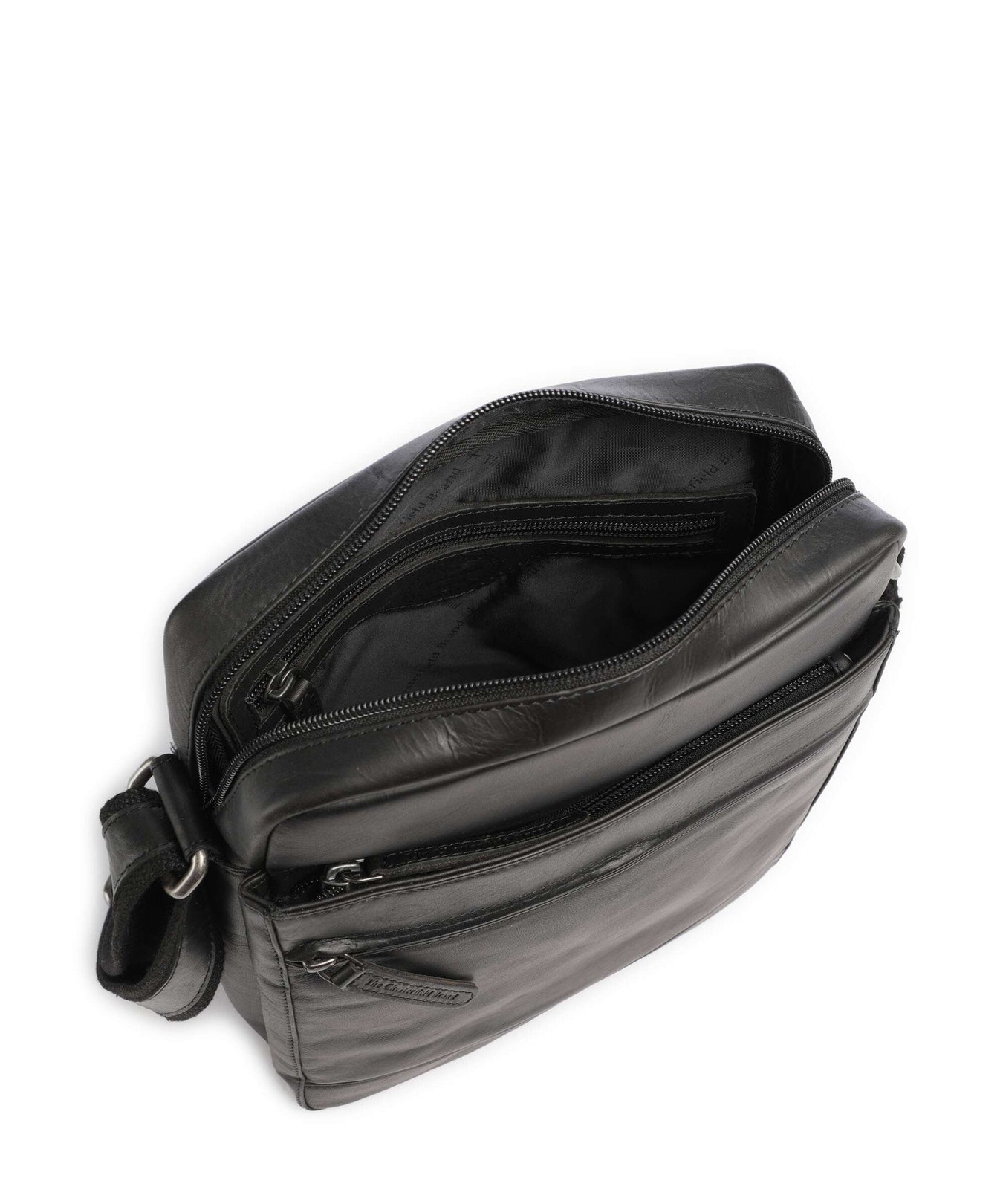 The Chesterfield Brand Wax Pull Up Cow Anzora Crossbody bag black