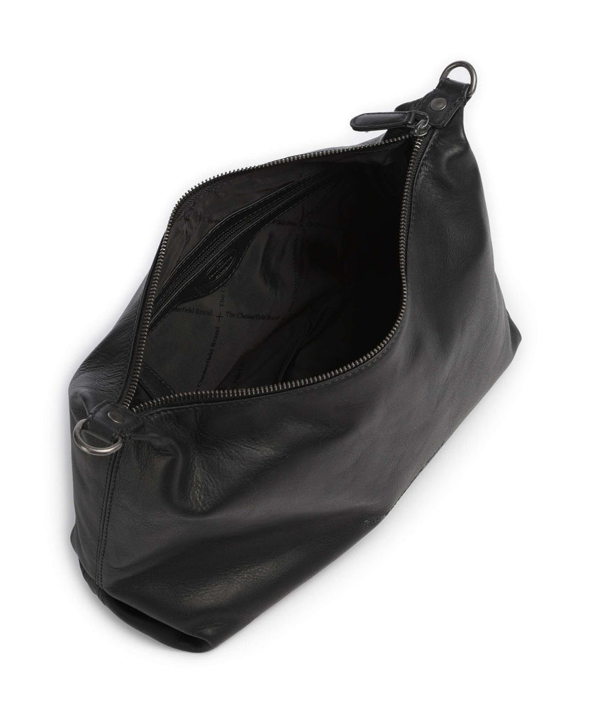 The Chesterfield Brand Wax Pull Up Cow Skara Hobo bag black