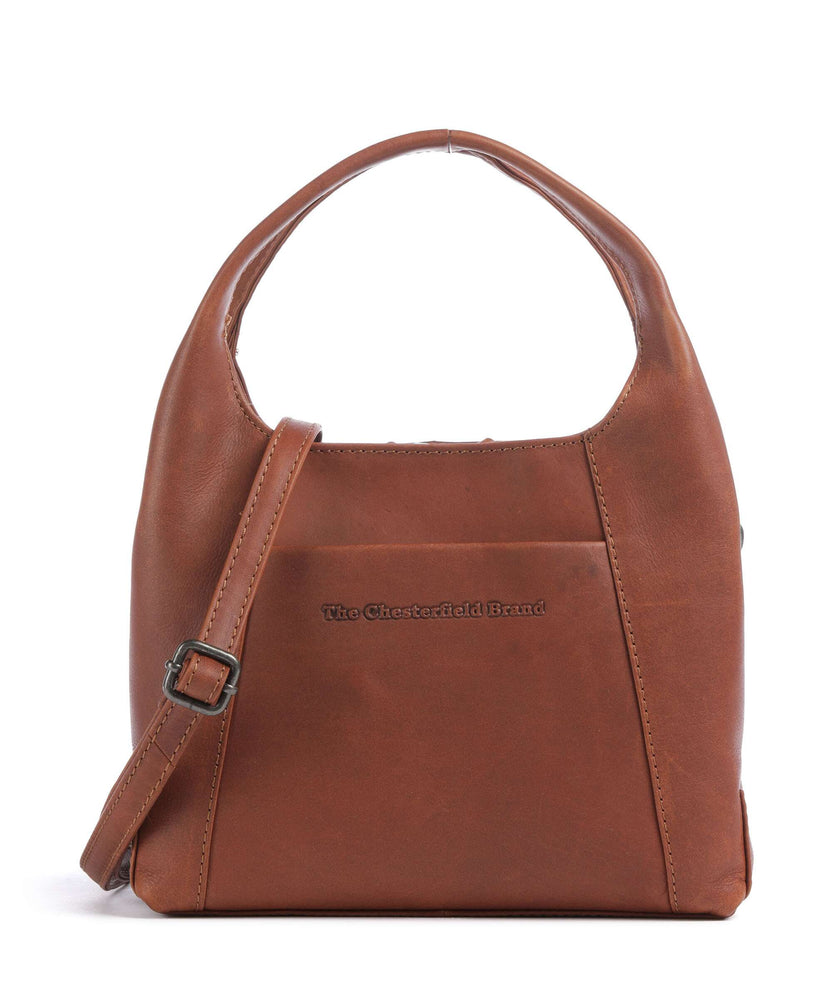 The Chesterfield Brand Wax Pull Up Cow Lunera Handbag cognac