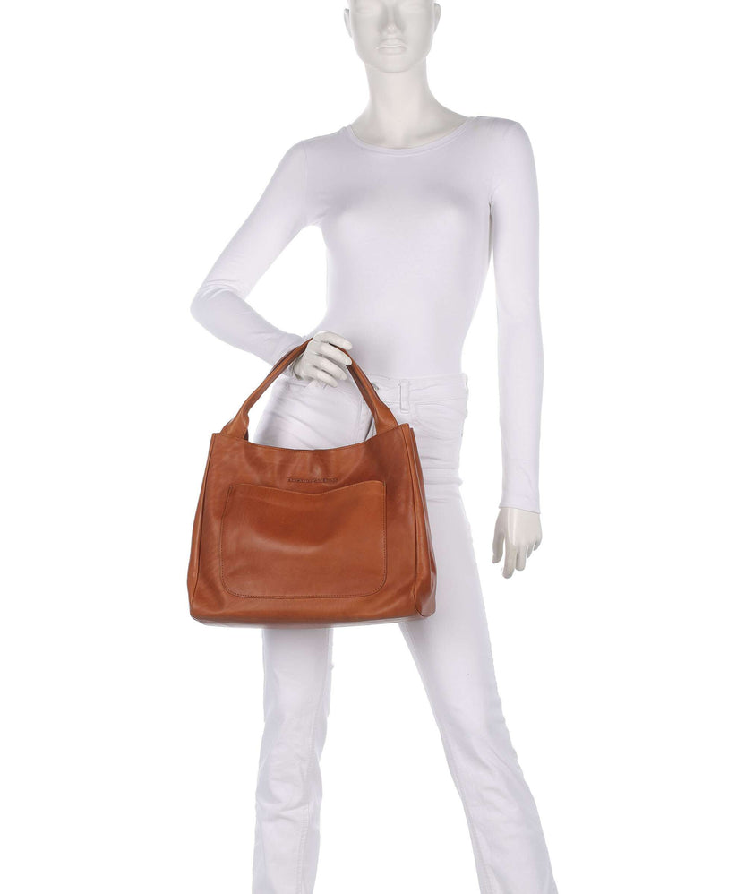 The Chesterfield Brand Wax Pull Up Cow Fioline Handbag cognac