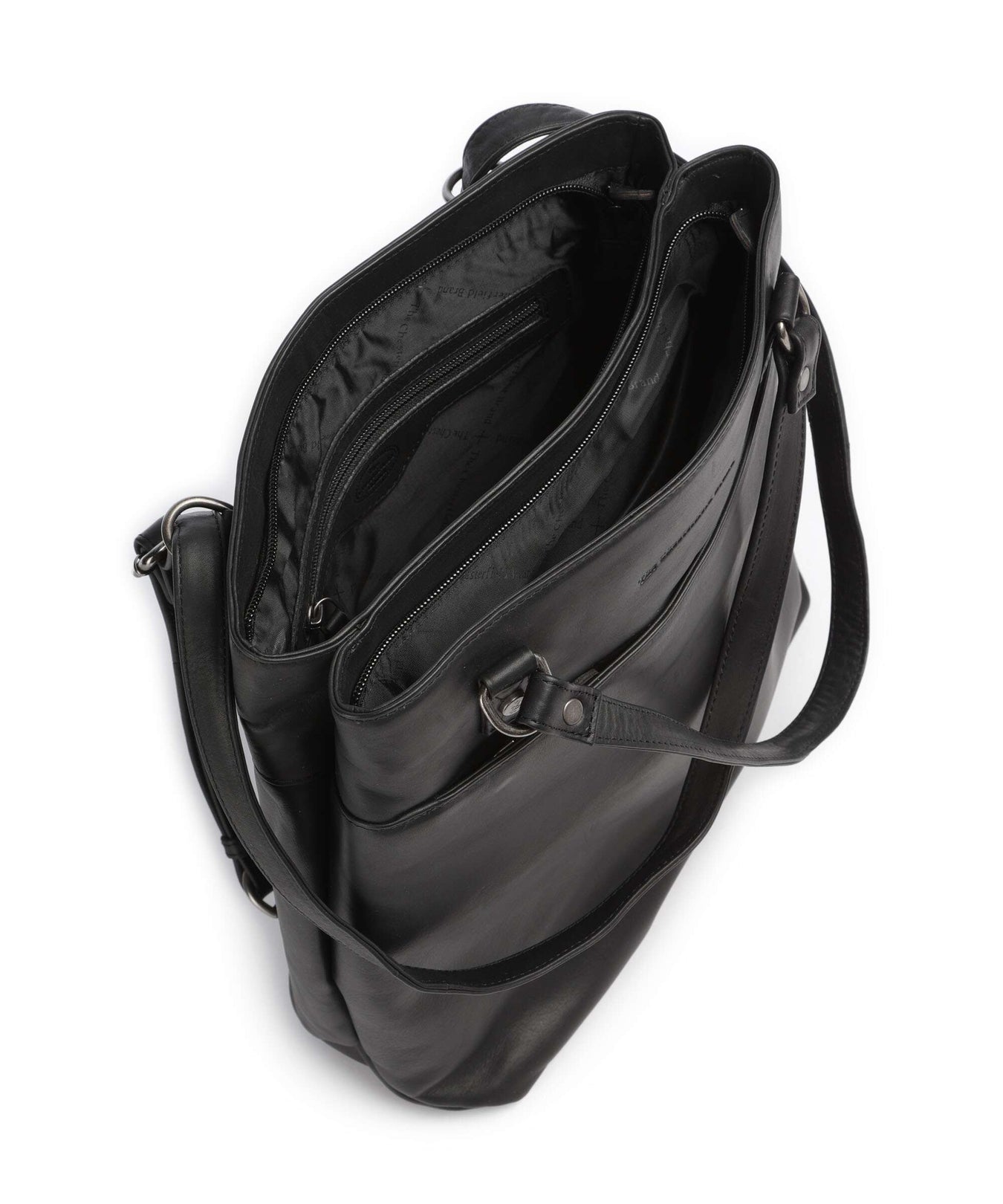 The Chesterfield Brand Wax Pull Up Cow Raynor Backpack bag black