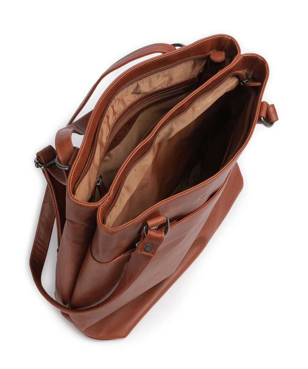 The Chesterfield Brand Wax Pull Up Cow Raynor Backpack bag cognac