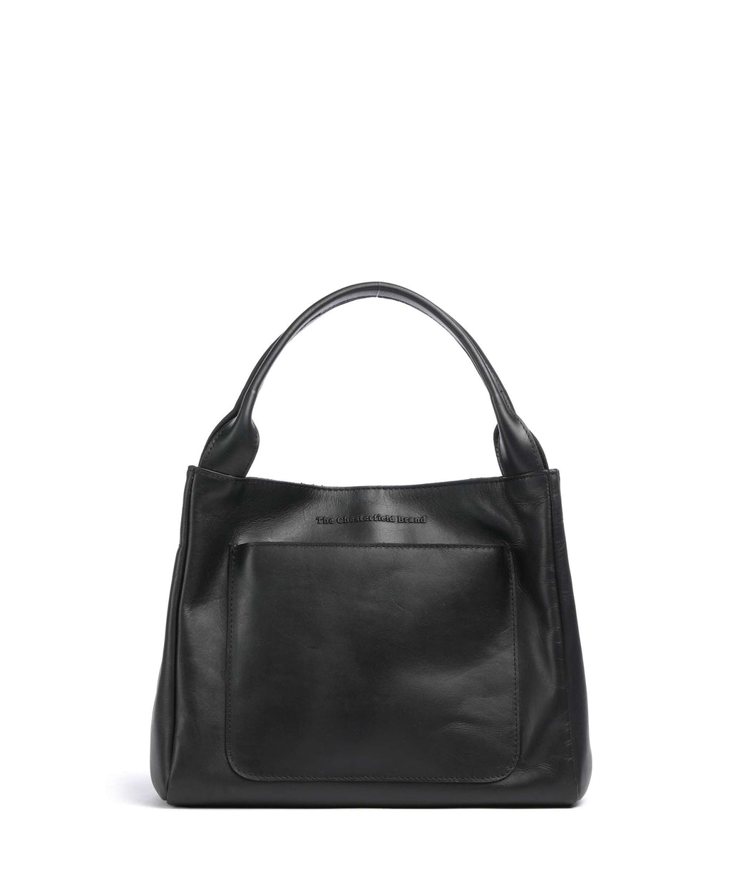 The Chesterfield Brand Wax Pull Up Cow Tenara Shoulder bag black