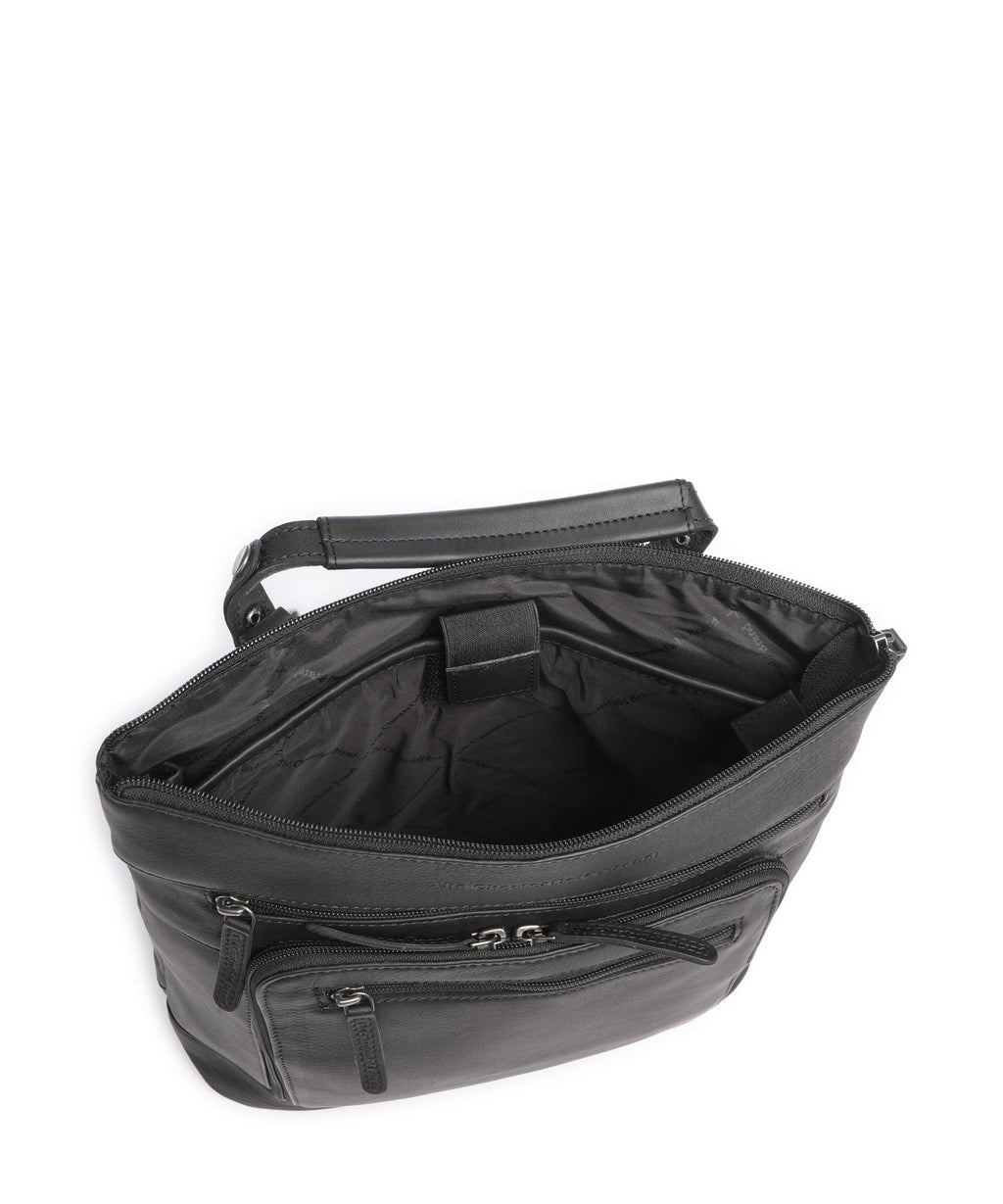 The Chesterfield Brand Wax Pull Up Cow Caldero Backpack black