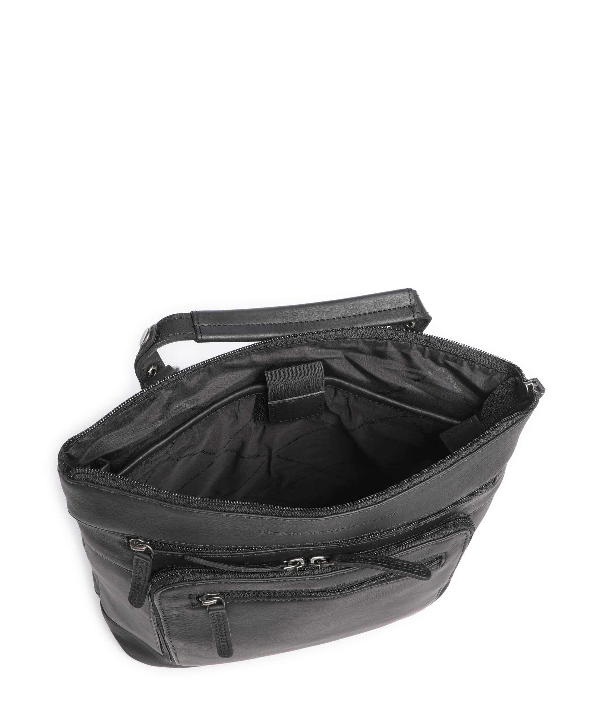 The Chesterfield Brand Wax Pull Up Cow Caldero Backpack black