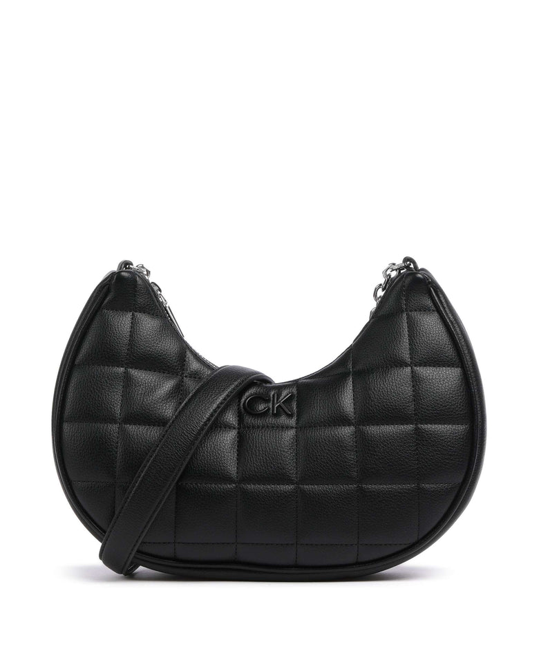 Calvin Klein CK Square Quilt Hobo bag ck black