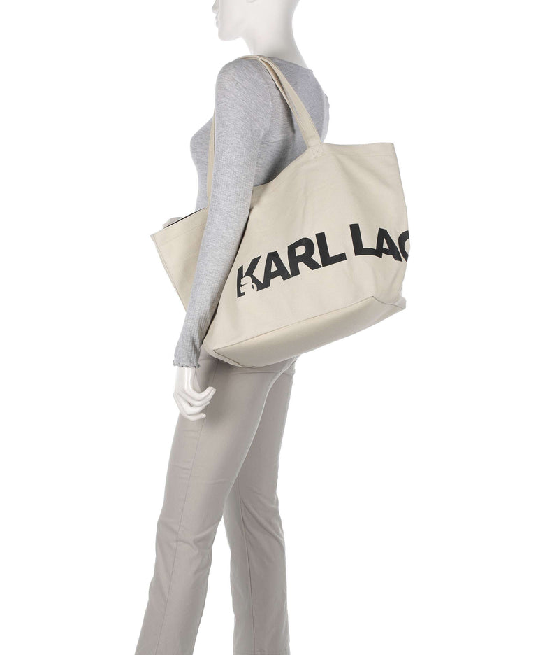 Karl Lagerfeld K/Essential Big Logo Tote bag cement