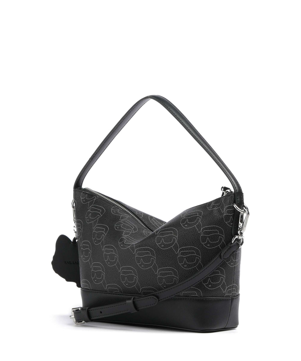 Karl Lagerfeld K/Ikonik Mono Hobo bag black