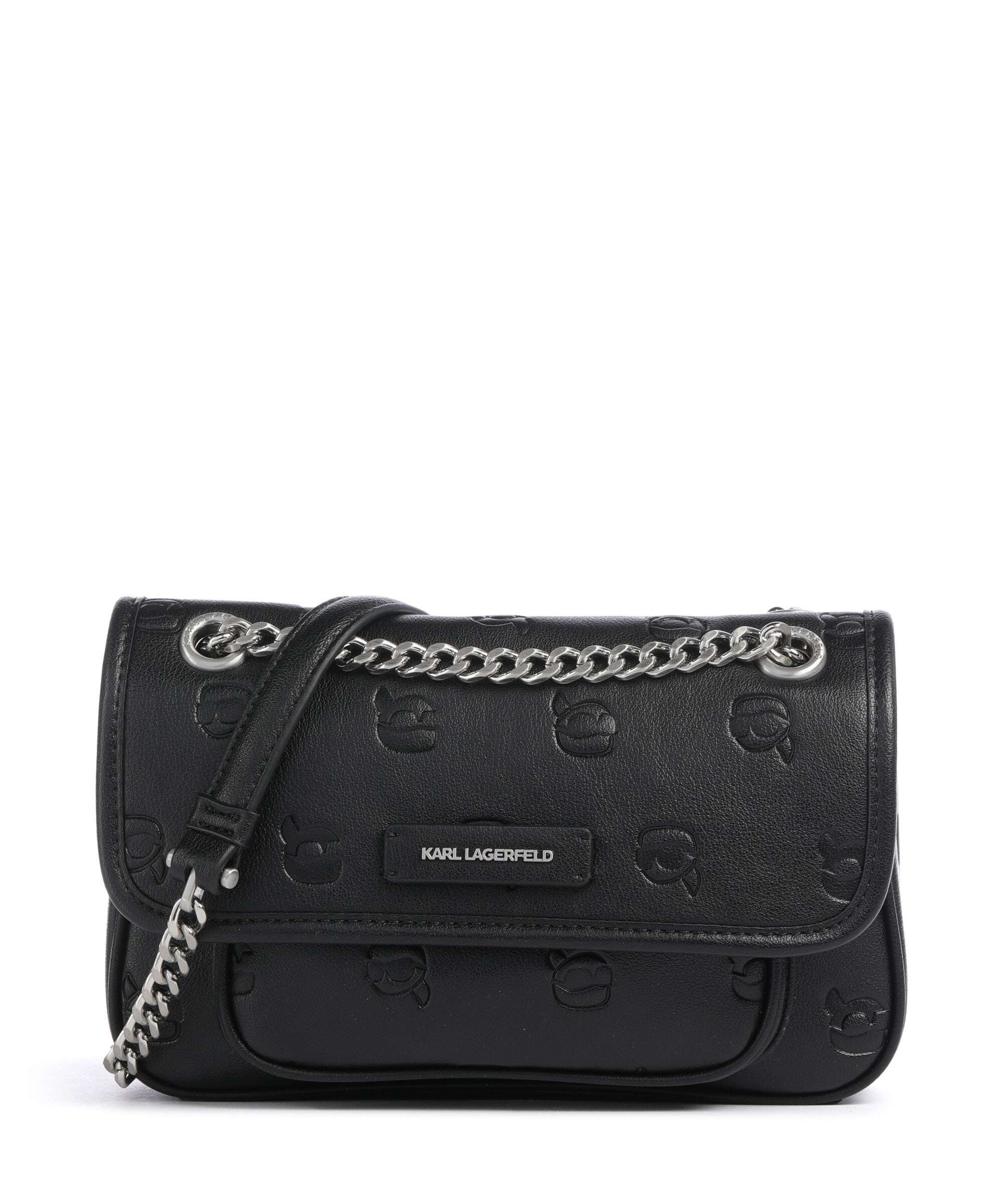 Karl Lagerfeld K/Ikon Monogram Shoulder bag tonal black