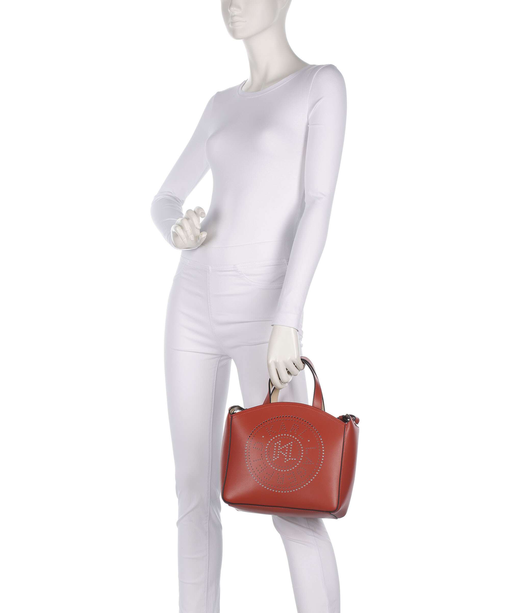 Karl Lagerfeld K/Circle Small Handbag red brick