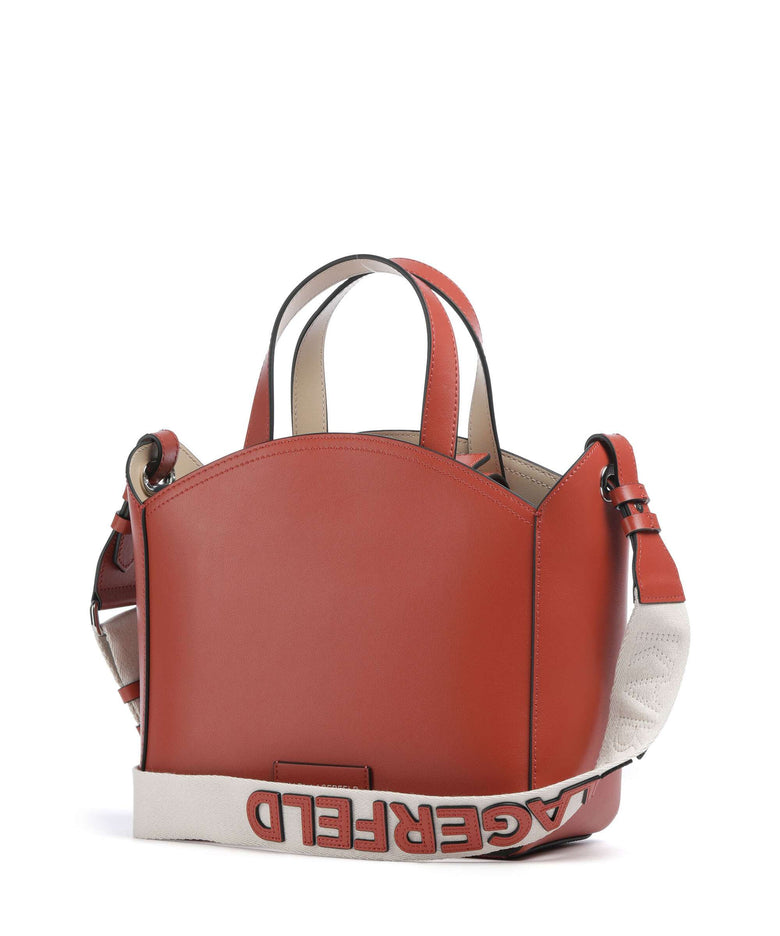 Karl Lagerfeld K/Circle Small Handbag red brick