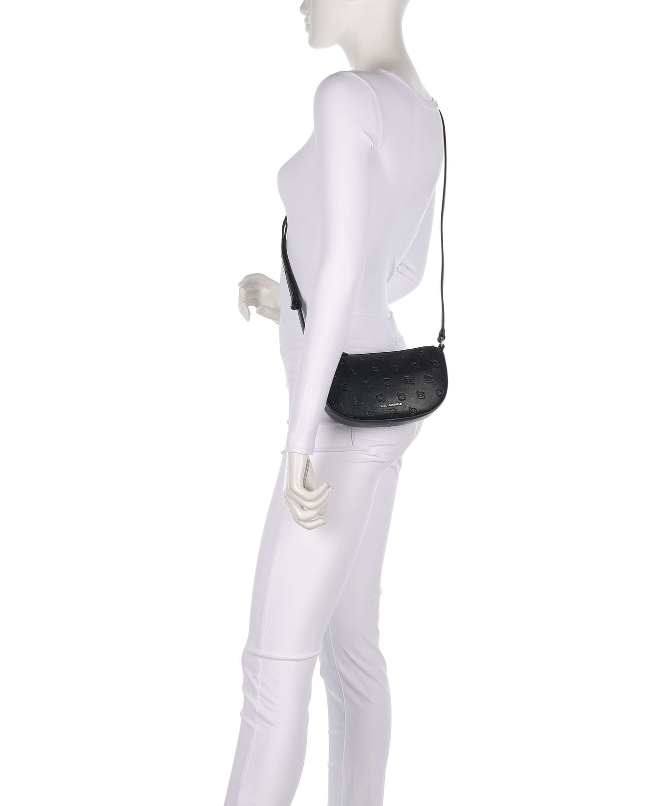 Karl Lagerfeld K/Ikon Monogram Crossbody bag tonal black