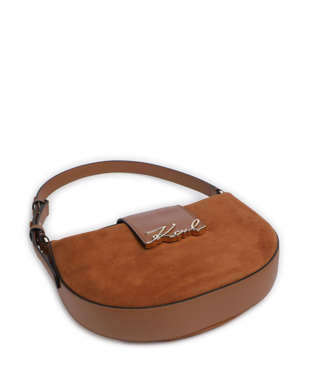Karl Lagerfeld K/Signature Hobo bag dark tan