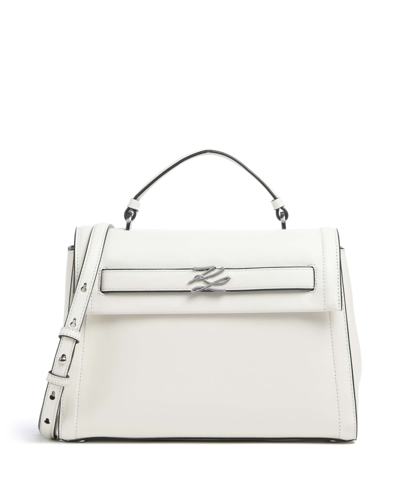 Karl Lagerfeld K/Autograph Medium Handbag off white