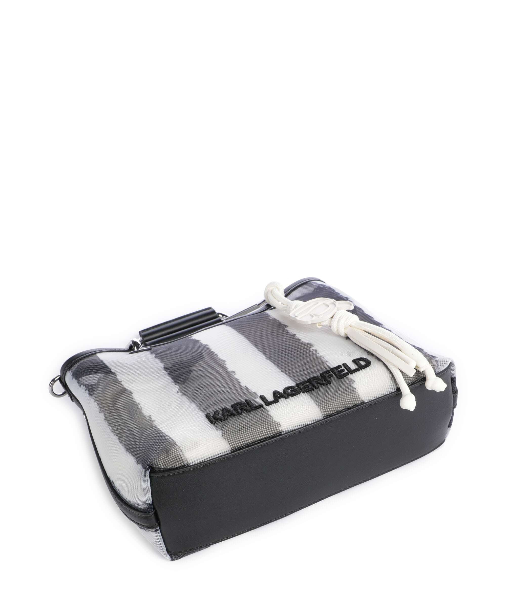 Karl Lagerfeld Ikon Small Handbag black stripes