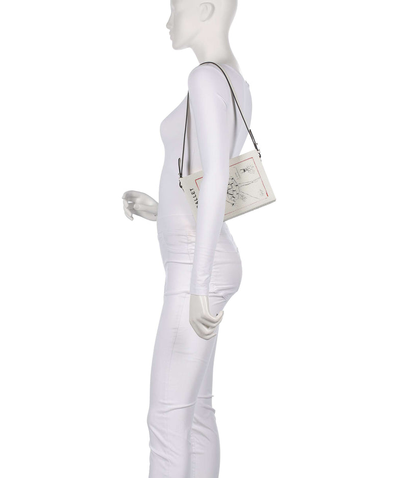 Karl Lagerfeld K/Soiree Book Shoulder bag off white embellishment